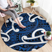 Aotearoa Maori Kowhaiwhai Round Carpet Kikorangi Puhoro and Patiki LT9 - Polynesian Pride