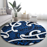 Aotearoa Maori Kowhaiwhai Round Carpet Kikorangi Puhoro and Patiki LT9 - Polynesian Pride
