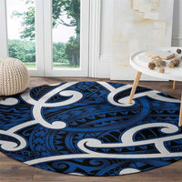 Aotearoa Maori Kowhaiwhai Round Carpet Kikorangi Puhoro and Patiki LT9 - Polynesian Pride