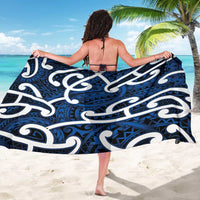 Aotearoa Maori Kowhaiwhai Sarong Kikorangi Puhoro and Patiki LT9 - Polynesian Pride
