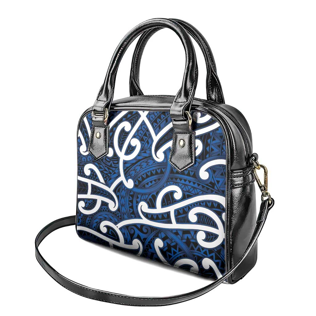 Aotearoa Maori Kowhaiwhai Shoulder Handbag Kikorangi Puhoro and Patiki LT9 - Polynesian Pride