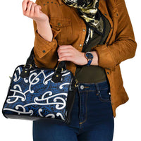 Aotearoa Maori Kowhaiwhai Shoulder Handbag Kikorangi Puhoro and Patiki LT9 - Polynesian Pride