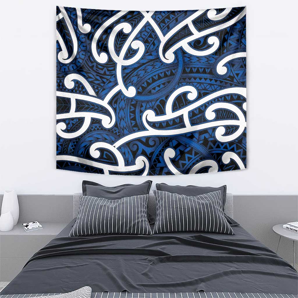 Aotearoa Maori Kowhaiwhai Tapestry Kikorangi Puhoro and Patiki LT9 - Polynesian Pride