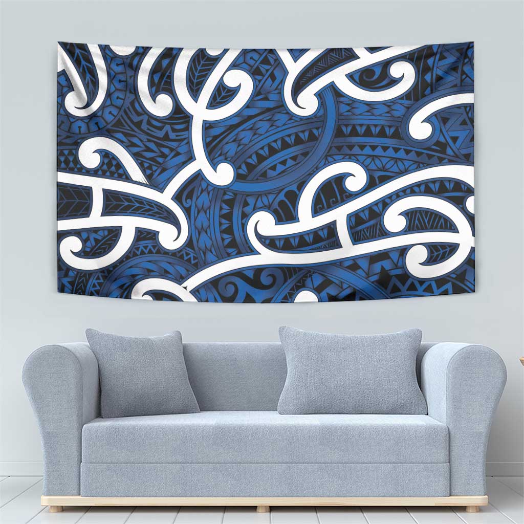 Aotearoa Maori Kowhaiwhai Tapestry Kikorangi Puhoro and Patiki LT9 - Polynesian Pride