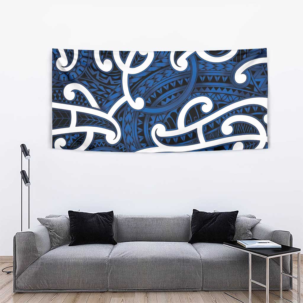 Aotearoa Maori Kowhaiwhai Tapestry Kikorangi Puhoro and Patiki LT9 - Polynesian Pride