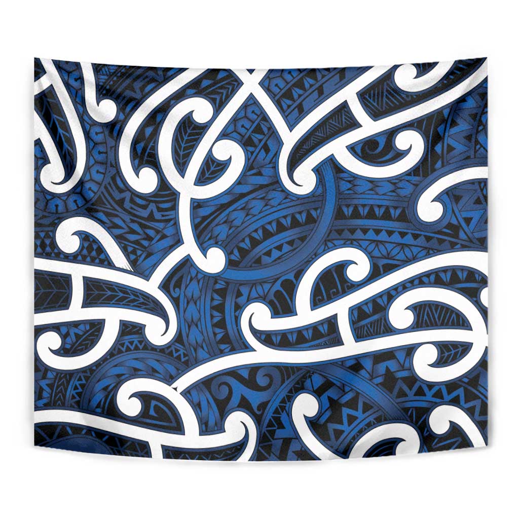 Aotearoa Maori Kowhaiwhai Tapestry Kikorangi Puhoro and Patiki LT9 - Polynesian Pride