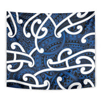 Aotearoa Maori Kowhaiwhai Tapestry Kikorangi Puhoro and Patiki LT9 - Polynesian Pride