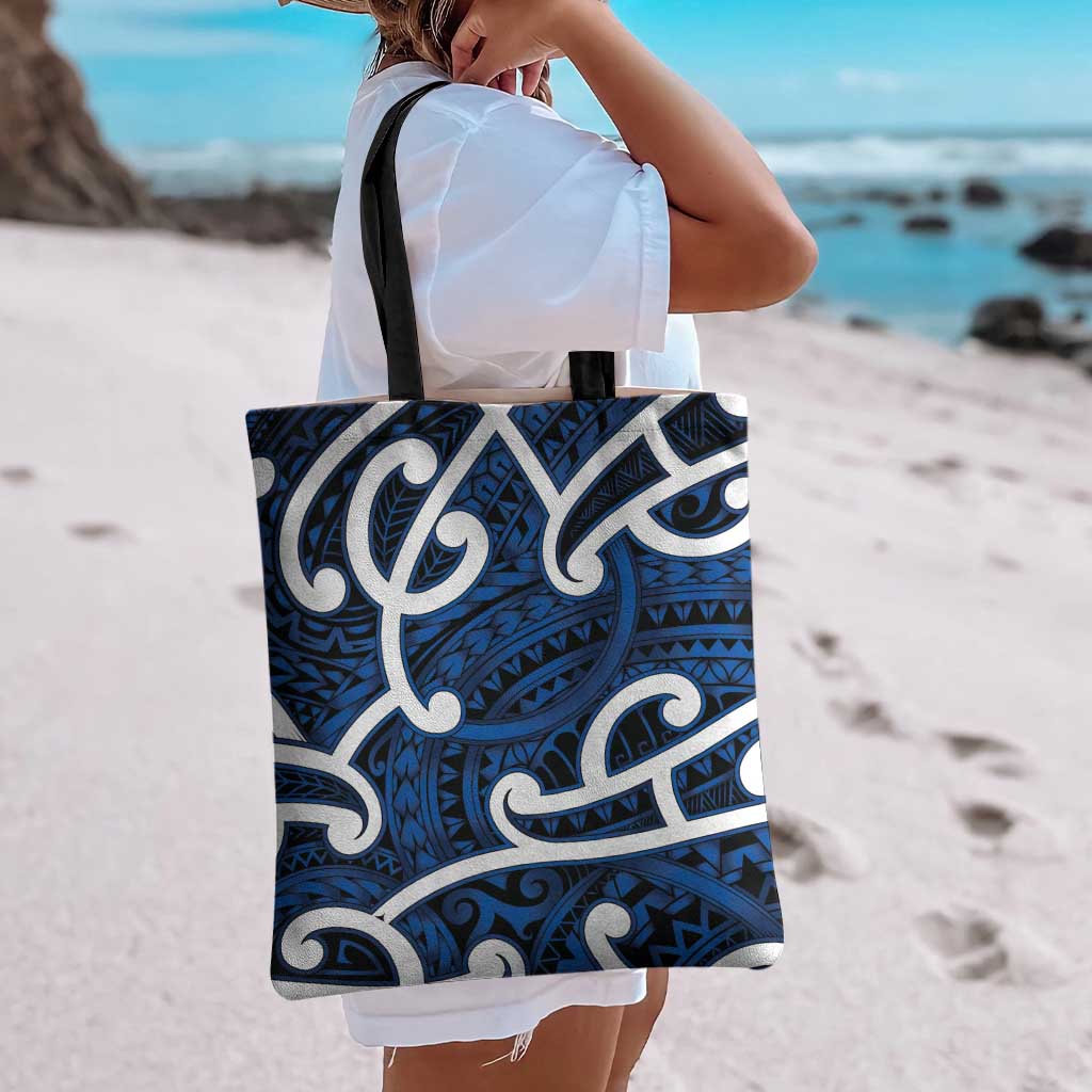 Aotearoa Maori Kowhaiwhai Tote Bag Kikorangi Puhoro and Patiki LT9 - Polynesian Pride