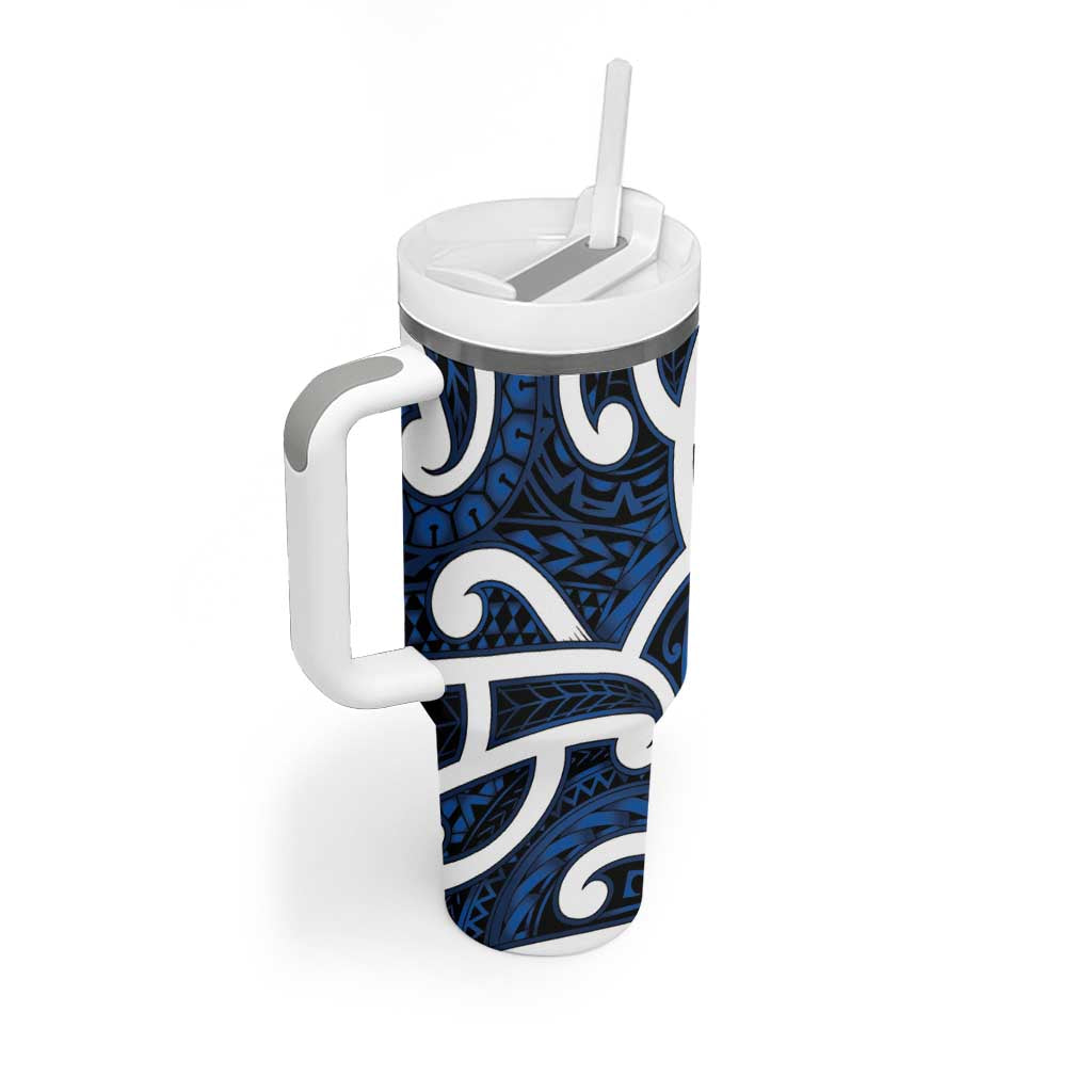 Aotearoa Maori Kowhaiwhai Tumbler With Handle Kikorangi Puhoro and Patiki