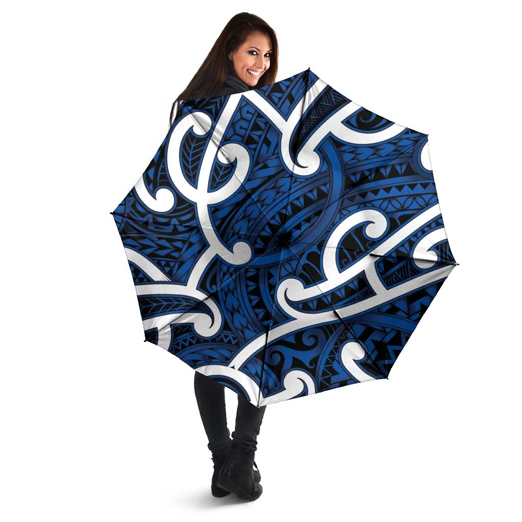 Aotearoa Maori Kowhaiwhai Umbrella Kikorangi Puhoro and Patiki LT9 - Polynesian Pride