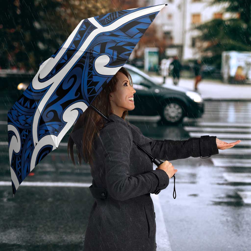 Aotearoa Maori Kowhaiwhai Umbrella Kikorangi Puhoro and Patiki LT9 - Polynesian Pride