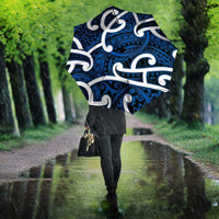 Aotearoa Maori Kowhaiwhai Umbrella Kikorangi Puhoro and Patiki LT9 - Polynesian Pride