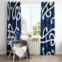 Aotearoa Maori Kowhaiwhai Window Curtain Kikorangi Puhoro and Patiki LT9 - Polynesian Pride