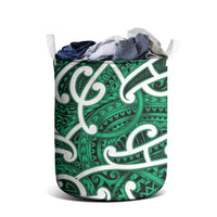 Aotearoa Maori Kowhaiwhai Laundry Basket Kakariki Puhoro and Patiki LT9 - Polynesian Pride