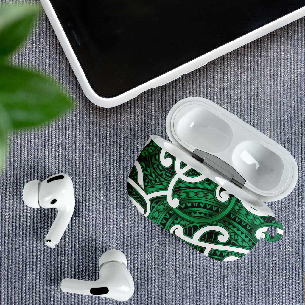 Aotearoa Maori Kowhaiwhai AirPods Case Kakariki Puhoro and Patiki LT9 - Polynesian Pride
