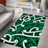 Aotearoa Maori Kowhaiwhai Area Rug Kakariki Puhoro and Patiki LT9 - Polynesian Pride