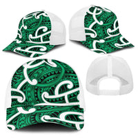 Aotearoa Maori Kowhaiwhai Baseball Net Cap Kakariki Puhoro and Patiki LT9 - Polynesian Pride