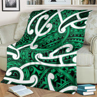 Aotearoa Maori Kowhaiwhai Blanket Kakariki Puhoro and Patiki LT9 - Polynesian Pride
