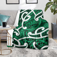 Aotearoa Maori Kowhaiwhai Blanket Kakariki Puhoro and Patiki LT9 - Polynesian Pride