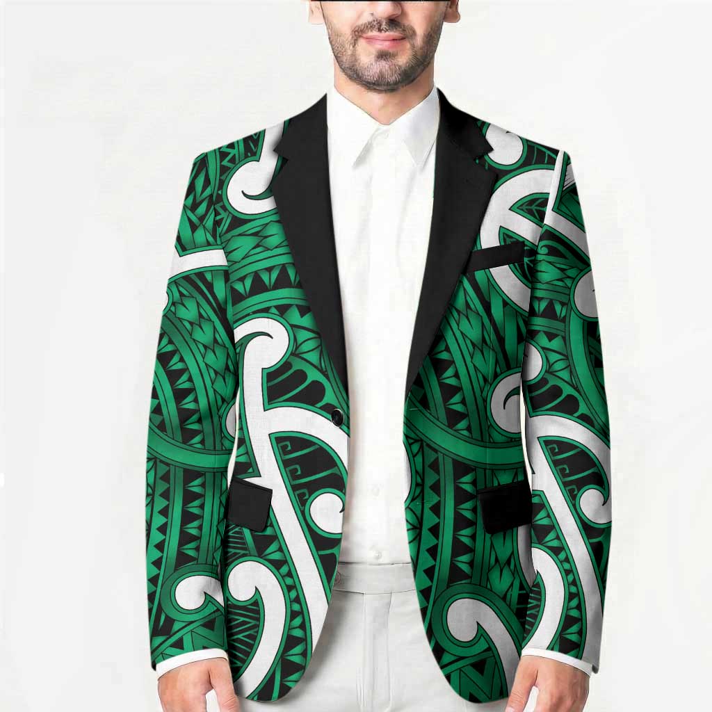 Aotearoa Maori Kowhaiwhai Blazer Kakariki Puhoro and Patiki LT9 - Polynesian Pride