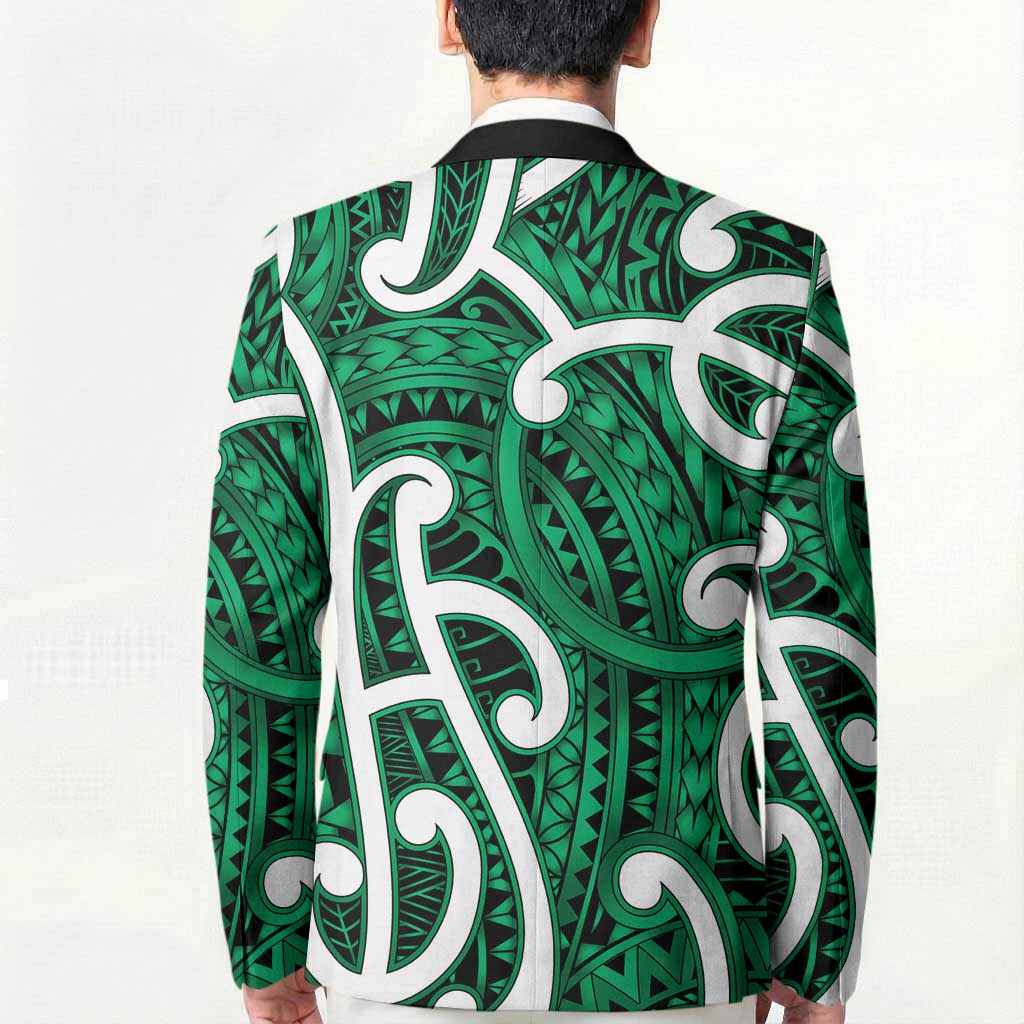 Aotearoa Maori Kowhaiwhai Blazer Kakariki Puhoro and Patiki LT9 - Polynesian Pride