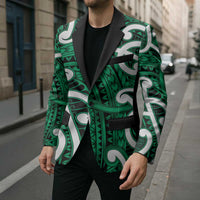 Aotearoa Maori Kowhaiwhai Blazer Kakariki Puhoro and Patiki LT9 - Polynesian Pride