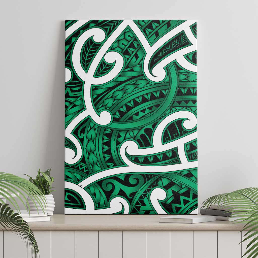 Aotearoa Maori Kowhaiwhai Canvas Wall Art Kakariki Puhoro and Patiki
