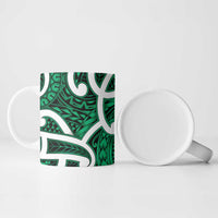 Aotearoa Maori Kowhaiwhai Ceramic Mug Kakariki Puhoro and Patiki LT9 - Polynesian Pride