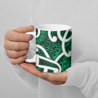 Aotearoa Maori Kowhaiwhai Ceramic Mug Kakariki Puhoro and Patiki LT9 - Polynesian Pride