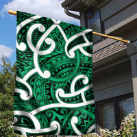 Aotearoa Maori Kowhaiwhai Garden Flag Kakariki Puhoro and Patiki LT9 - Polynesian Pride