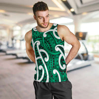 Aotearoa Maori Kowhaiwhai Men Tank Top Kakariki Puhoro and Patiki