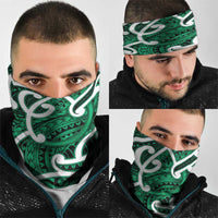 Aotearoa Maori Kowhaiwhai Neck Gaiter Kakariki Puhoro and Patiki LT9 - Polynesian Pride