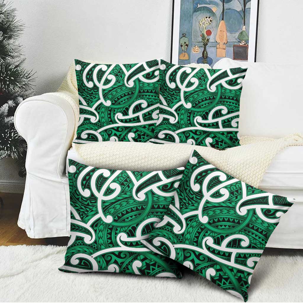 Aotearoa Maori Kowhaiwhai Pillow Cover Kakariki Puhoro and Patiki LT9 - Polynesian Pride
