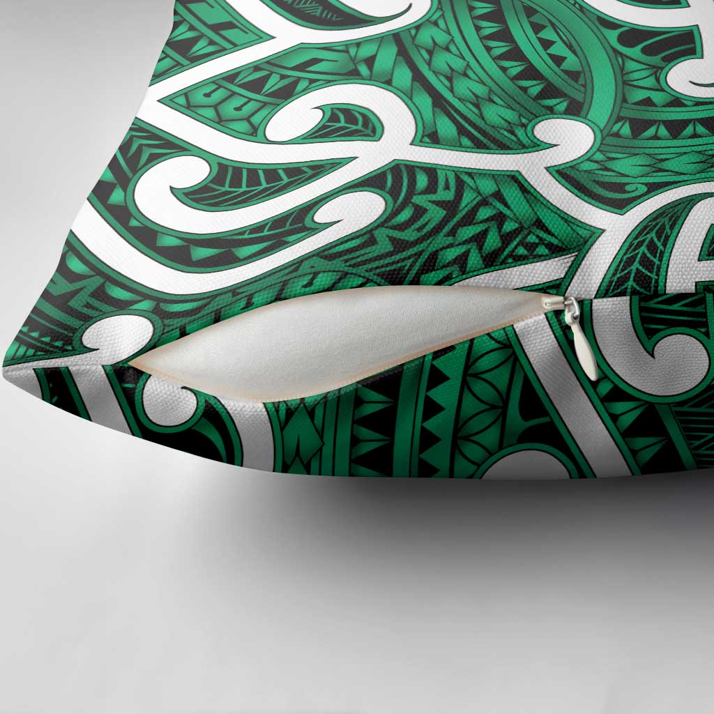 Aotearoa Maori Kowhaiwhai Pillow Cover Kakariki Puhoro and Patiki LT9 - Polynesian Pride