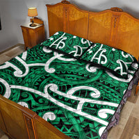 Aotearoa Maori Kowhaiwhai Quilt Bed Set Kakariki Puhoro and Patiki LT9 - Polynesian Pride