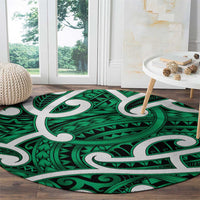 Aotearoa Maori Kowhaiwhai Round Carpet Kakariki Puhoro and Patiki LT9 - Polynesian Pride
