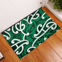 Aotearoa Maori Kowhaiwhai Rubber Doormat Kakariki Puhoro and Patiki