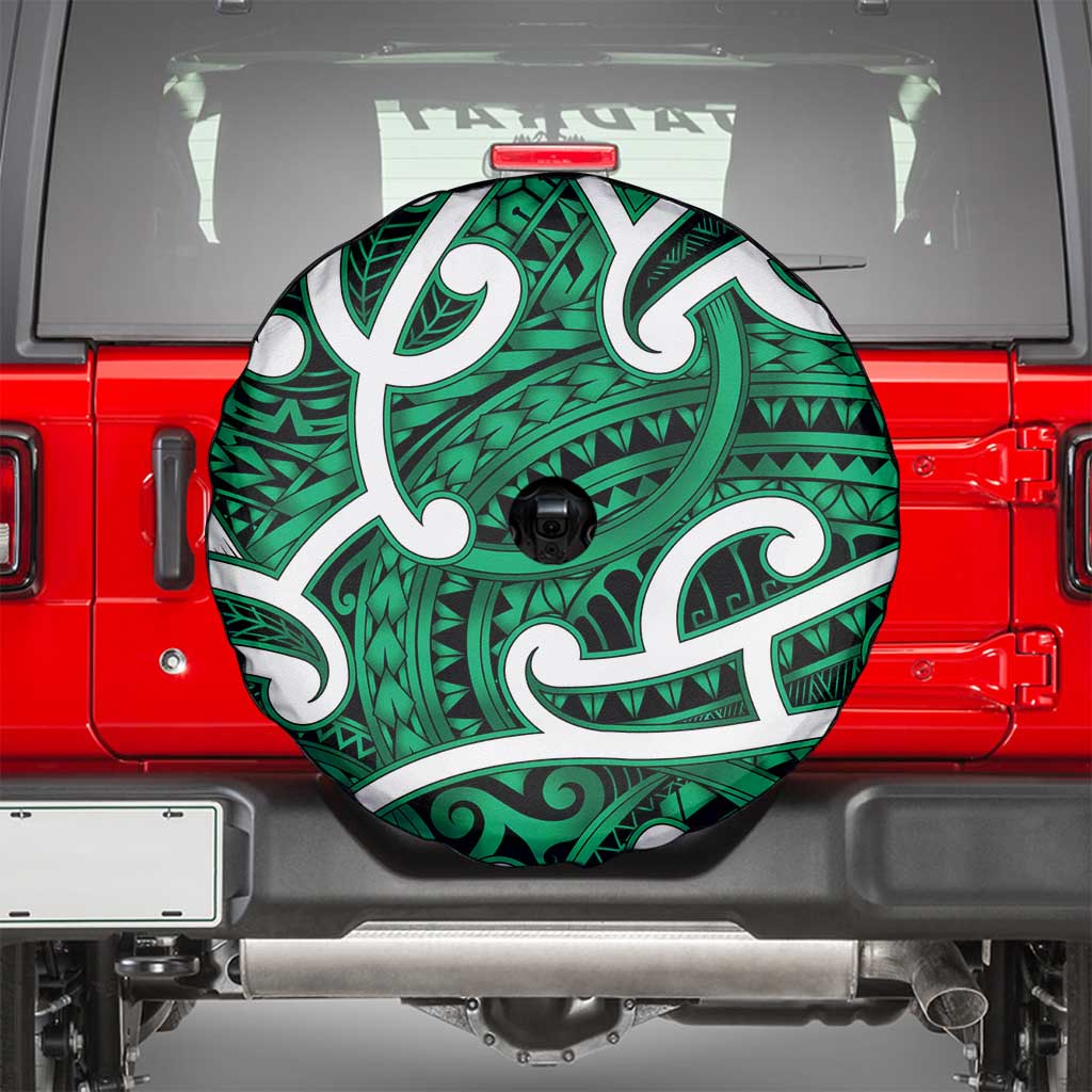 Aotearoa Maori Kowhaiwhai Spare Tire Cover Kakariki Puhoro and Patiki LT9 - Polynesian Pride