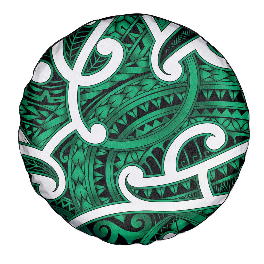 Aotearoa Maori Kowhaiwhai Spare Tire Cover Kakariki Puhoro and Patiki LT9 - Polynesian Pride