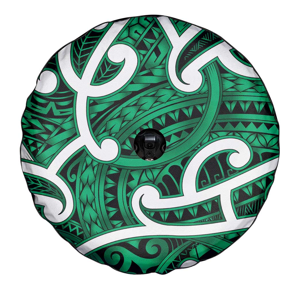 Aotearoa Maori Kowhaiwhai Spare Tire Cover Kakariki Puhoro and Patiki LT9 - Polynesian Pride