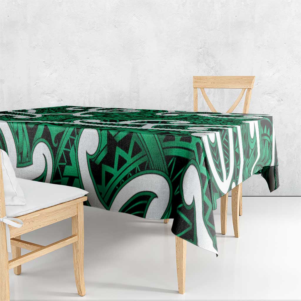 Aotearoa Maori Kowhaiwhai Tablecloth Kakariki Puhoro and Patiki LT9 - Polynesian Pride