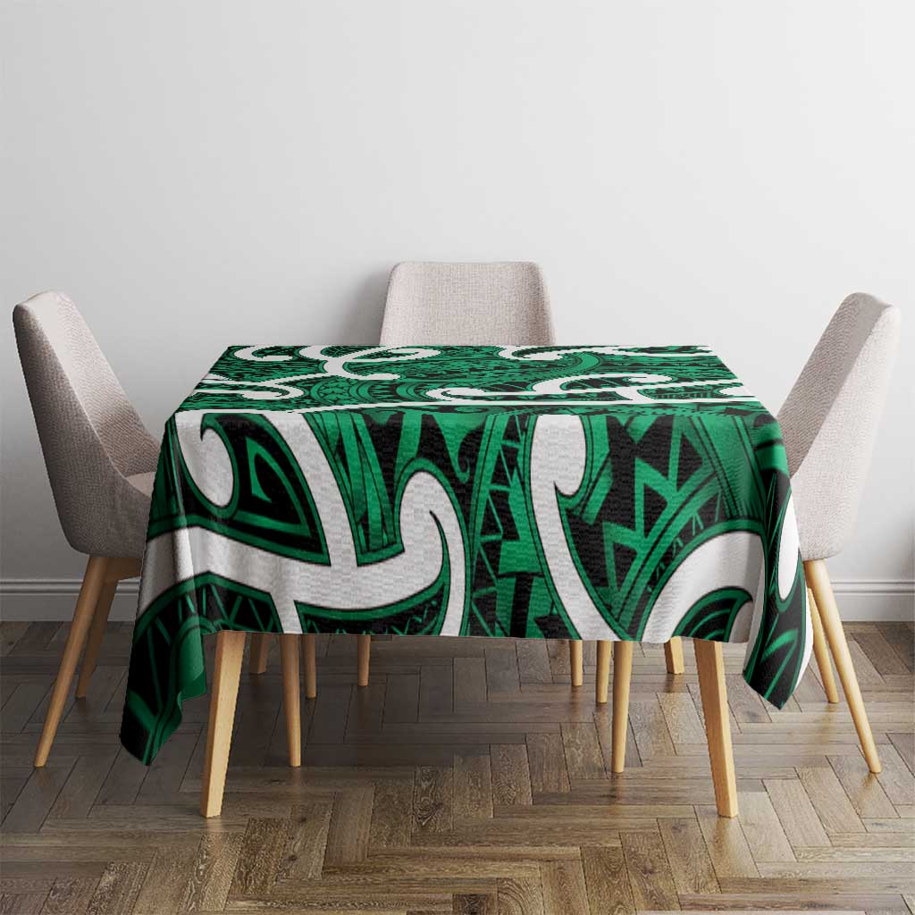 Aotearoa Maori Kowhaiwhai Tablecloth Kakariki Puhoro and Patiki LT9 - Polynesian Pride
