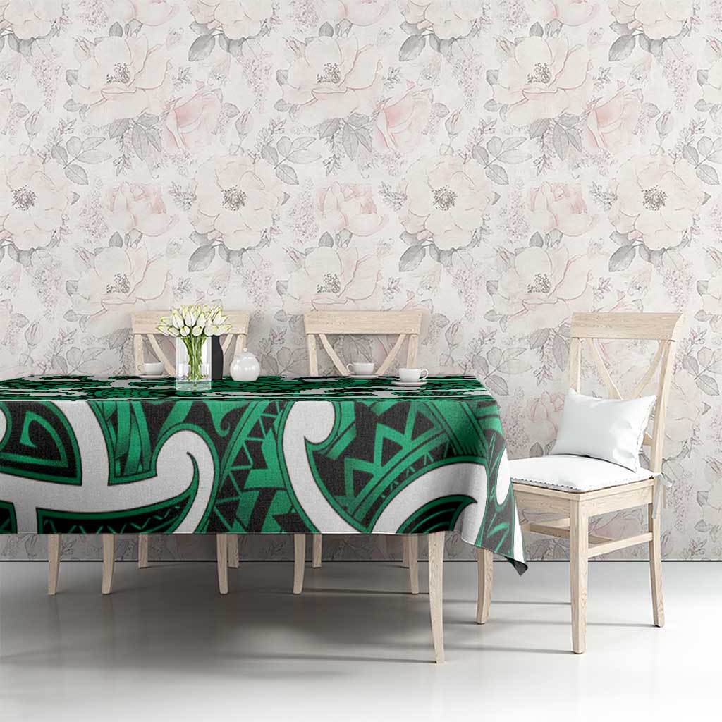 Aotearoa Maori Kowhaiwhai Tablecloth Kakariki Puhoro and Patiki LT9 - Polynesian Pride