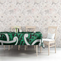 Aotearoa Maori Kowhaiwhai Tablecloth Kakariki Puhoro and Patiki LT9 - Polynesian Pride