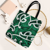 Aotearoa Maori Kowhaiwhai Tote Bag Kakariki Puhoro and Patiki
