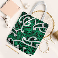 Aotearoa Maori Kowhaiwhai Tote Bag Kakariki Puhoro and Patiki