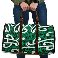 Aotearoa Maori Kowhaiwhai Travel Bag Kakariki Puhoro and Patiki LT9 Green - Polynesian Pride
