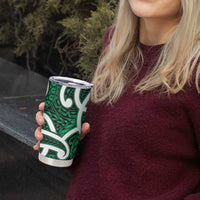 Aotearoa Maori Kowhaiwhai Tumbler Cup Kakariki Puhoro and Patiki