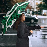 Aotearoa Maori Kowhaiwhai Umbrella Kakariki Puhoro and Patiki LT9 - Polynesian Pride