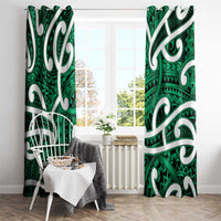Aotearoa Maori Kowhaiwhai Window Curtain Kakariki Puhoro and Patiki